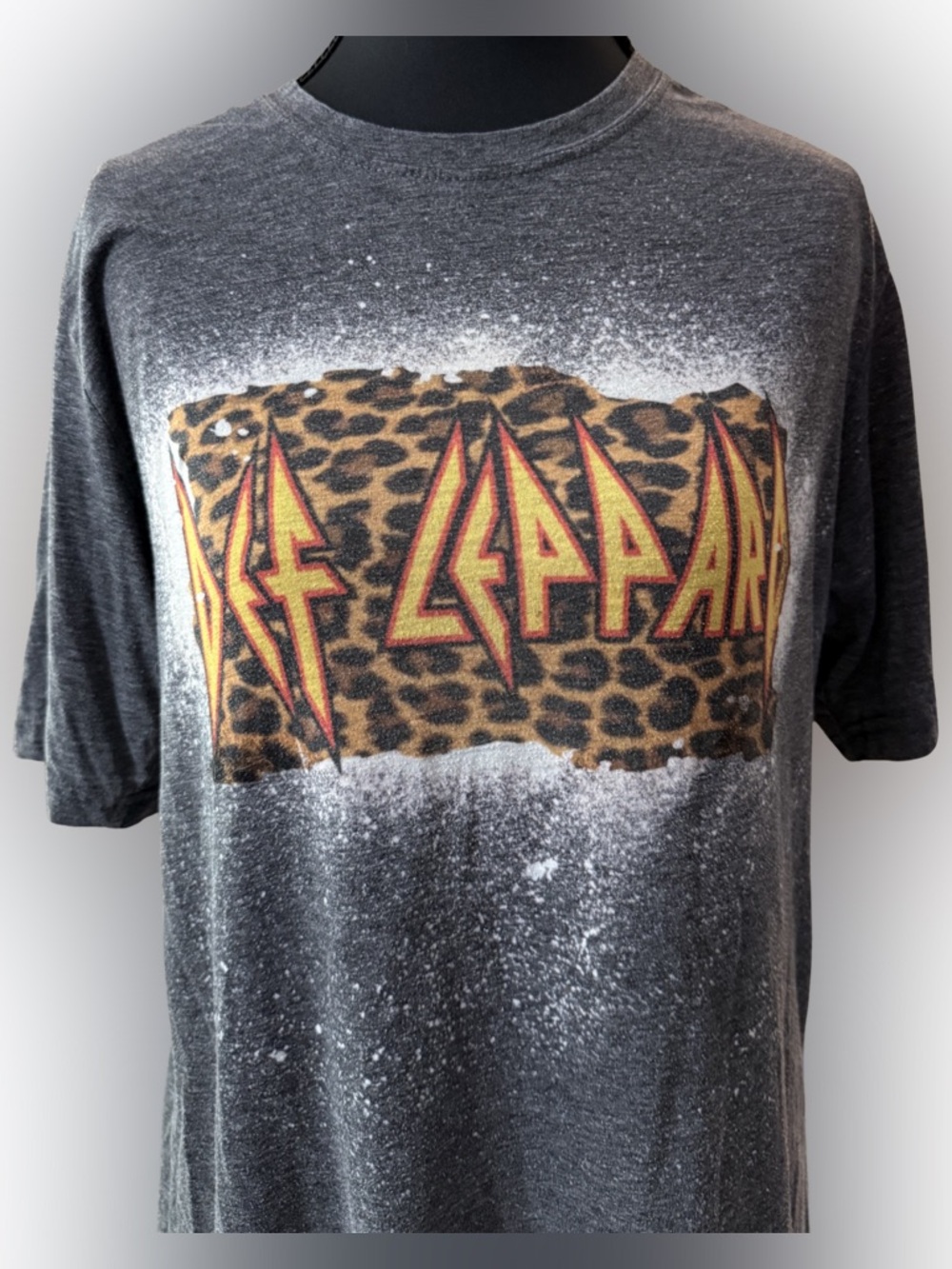 Def Leppard Leopard Logo Graphic Tee‎ - Charcoal Size Medium Concert Season